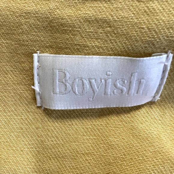 Boyish By Her Designed In Los Angeles Harvey Butter Yellow Denim Jacket  Size XS - Picture 2 of 10